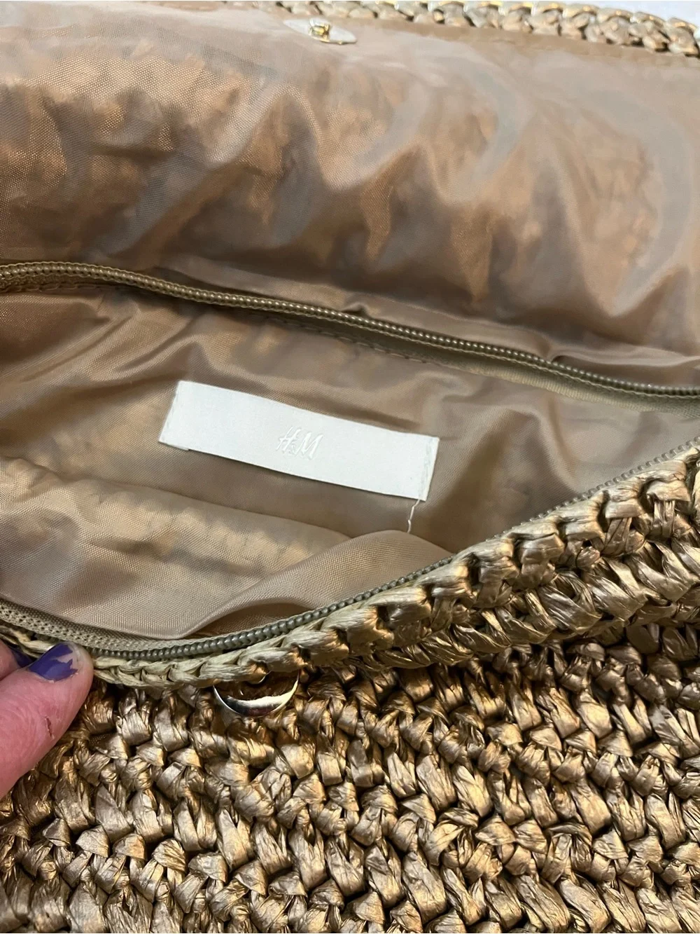 H&M woven clutch